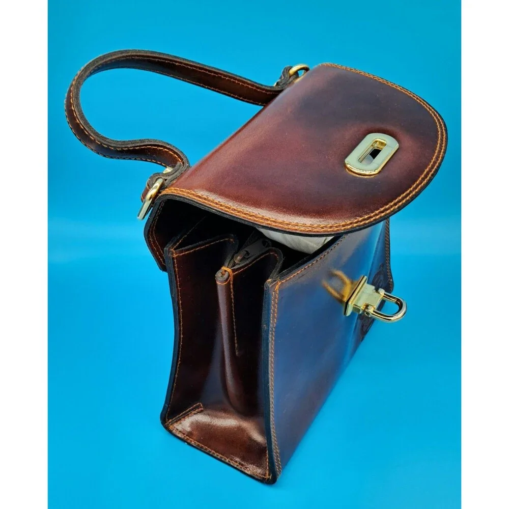 ✨ 70’S VINTAGE LUXURY  MINI PURSE GENUINE LEATHER RARE STYLE✨